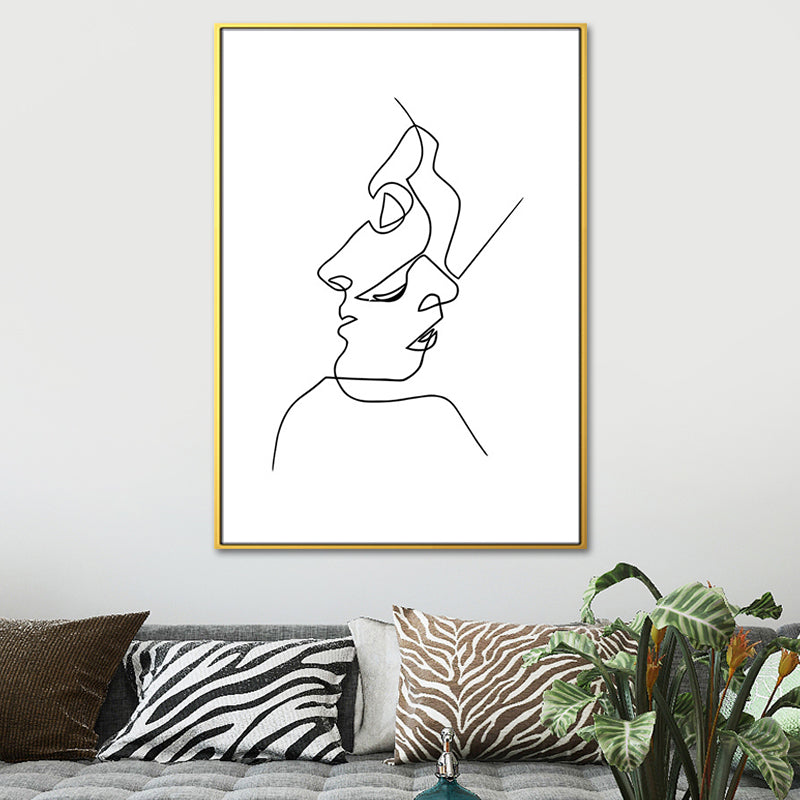 Brehn | Figurenbild Wanddekoration Skandinavisch Texturiert Mädchen Schlafzimmer Malerei, Mehrere Größen
