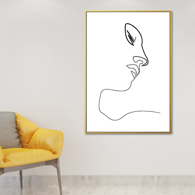 Brehn | Figurenbild Wanddekoration Skandinavisch Texturiert Mädchen Schlafzimmer Malerei, Mehrere Größen
