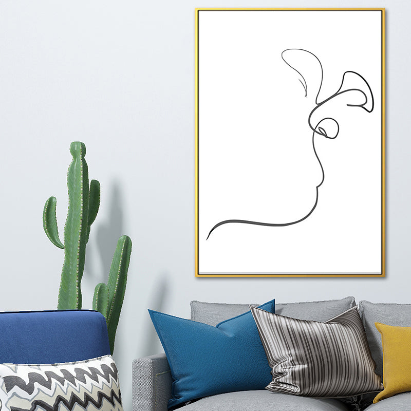 Brehn | Figurenbild Wanddekoration Skandinavisch Texturiert Mädchen Schlafzimmer Malerei, Mehrere Größen