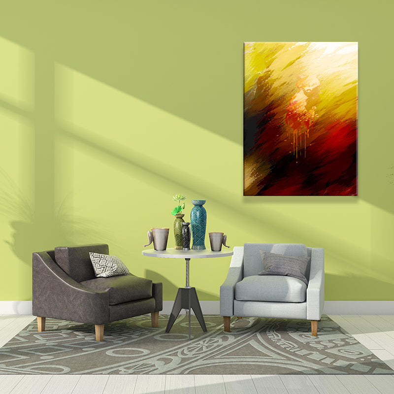 Brehn | Abstrakte Kunstdruck Moderne Stil Texturierten Leinwand Wanddekoration in Dunkler Farbe für Zuhause