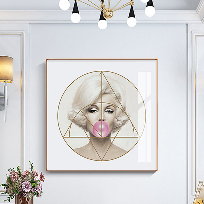 Brehn | Strukturierte Super Star Wanddekoration Leinwand zeitgenössische Wandkunst für das Wohnzimmer