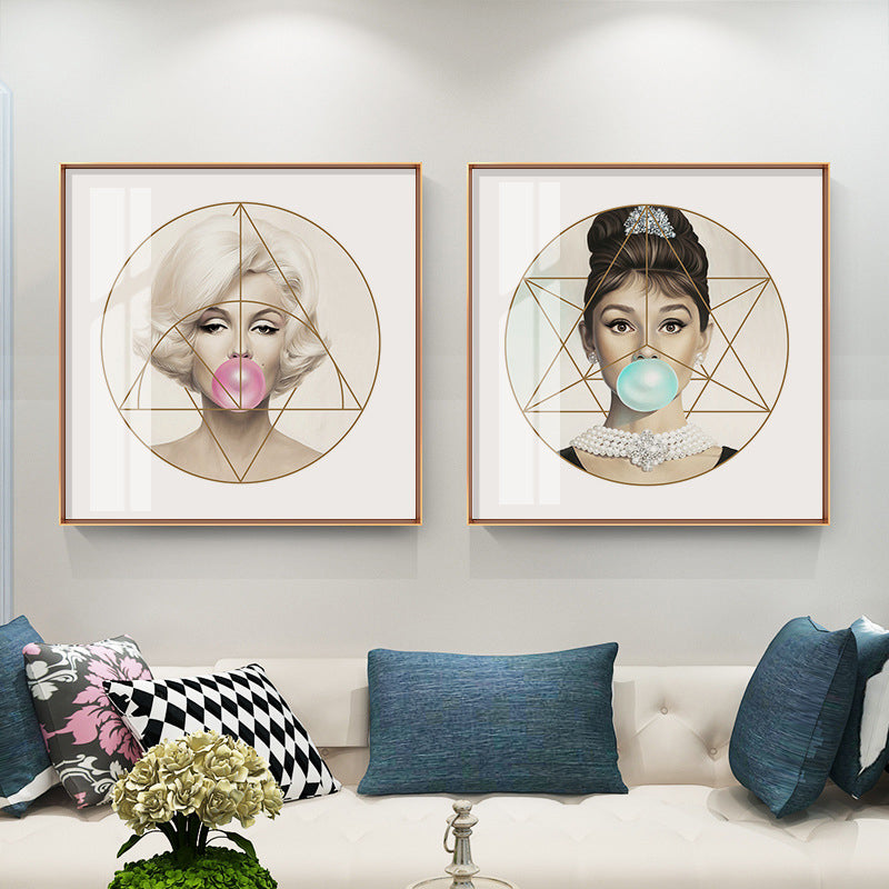 Brehn | Strukturierte Super Star Wanddekoration Leinwand zeitgenössische Wandkunst für das Wohnzimmer