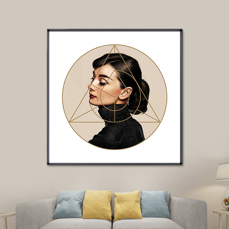 Brehn | Strukturierte Super Star Wanddekoration Leinwand zeitgenössische Wandkunst für das Wohnzimmer