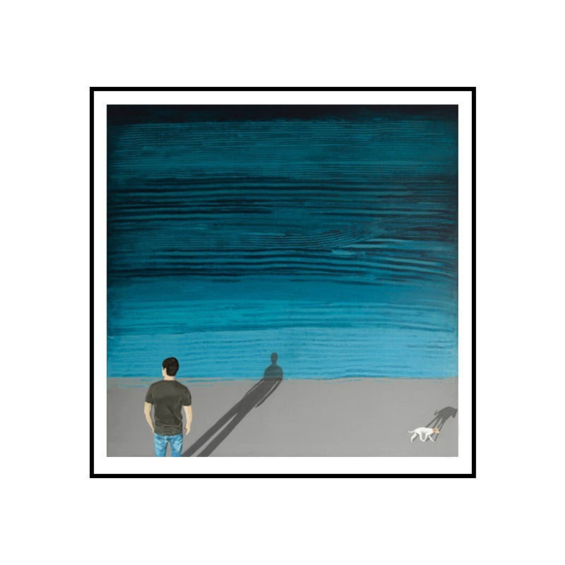 Brehn | Meer und Einsamkeit Wandkunst-Druck Nordisches Leinwand Texturierte Wanddekoration für Schlafzimmer