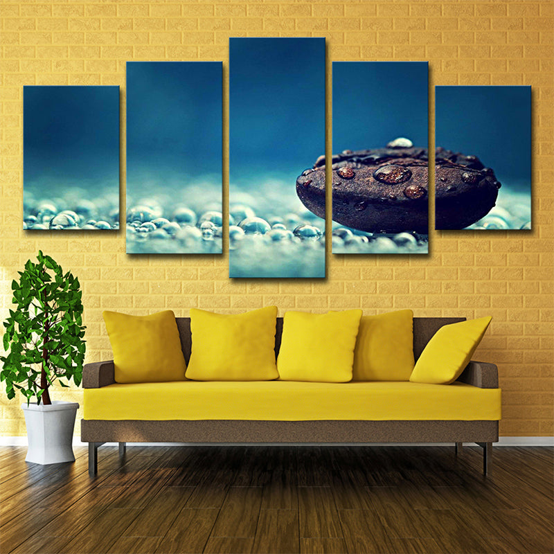 Brehn | Serenity Cobblestone Wandkunst für das Esszimmer Stilleben Wanddekoration in Blau
