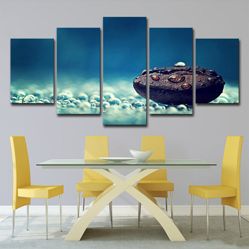 Brehn | Serenity Cobblestone Wandkunst für das Esszimmer Stilleben Wanddekoration in Blau