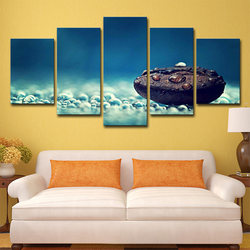 Brehn | Serenity Cobblestone Wandkunst für das Esszimmer Stilleben Wanddekoration in Blau