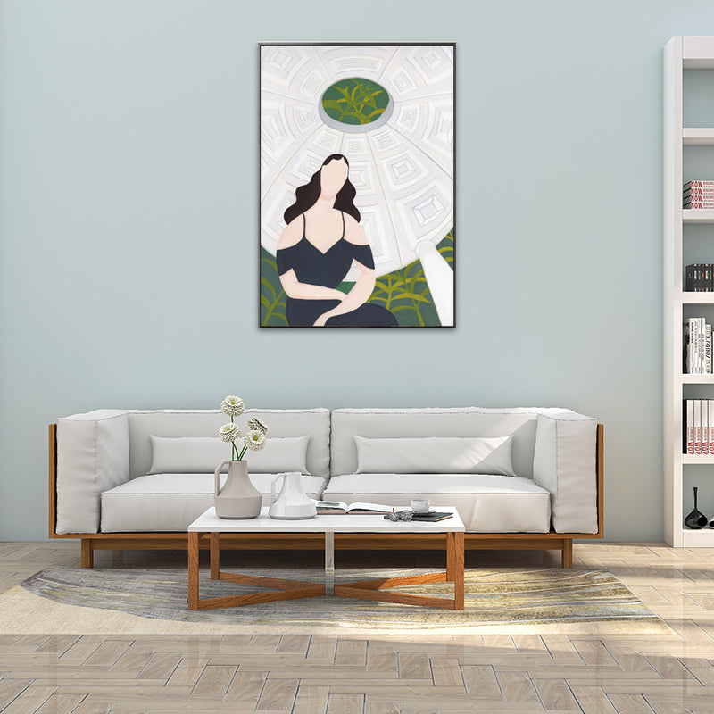 Brehn | Texturiertes weiches Farbcanvas nordischer Stil Mode Frauen Wandkunstdruck für das Schlafzimmer
