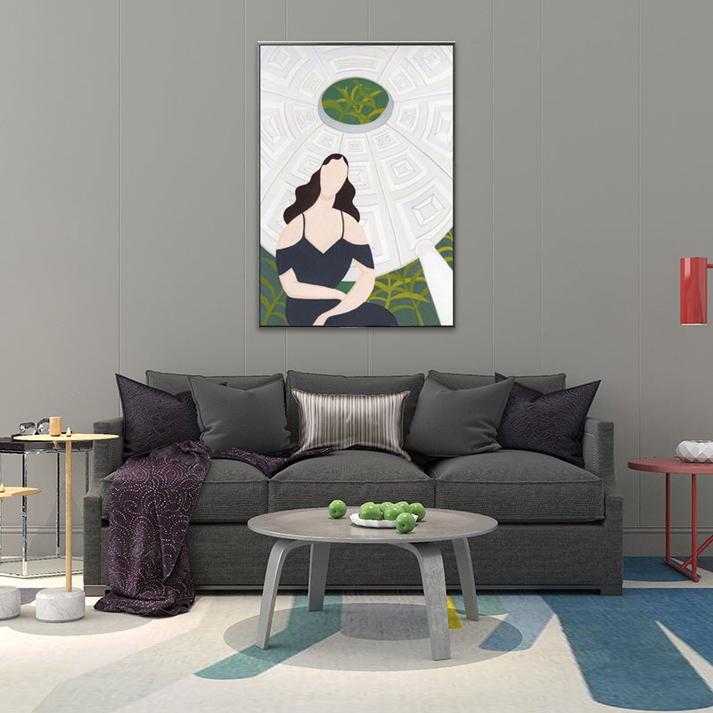 Brehn | Texturiertes weiches Farbcanvas nordischer Stil Mode Frauen Wandkunstdruck für das Schlafzimmer