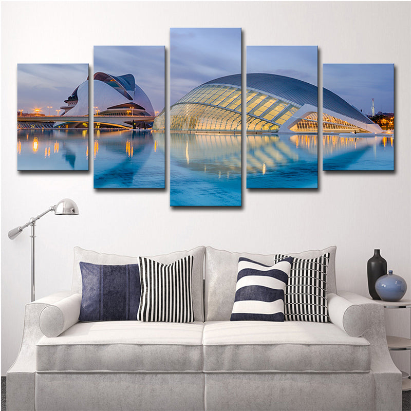 Brehn | Global Inspired Wall Art Blau Sydney Opera House bei Früher Nachtansicht Wanddekoration