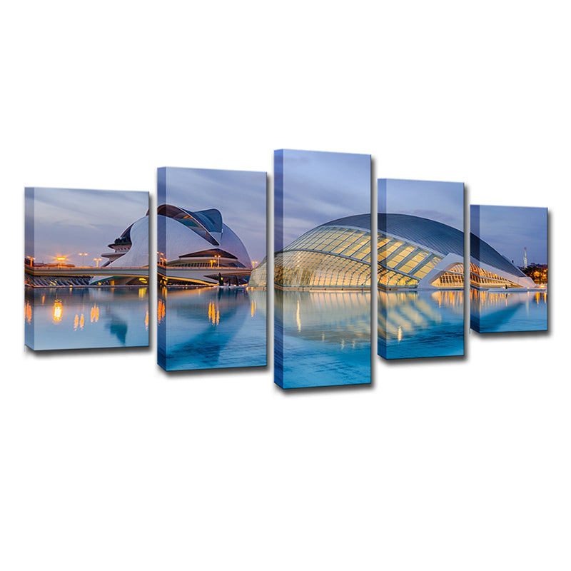 Brehn | Global Inspired Wall Art Blau Sydney Opera House bei Früher Nachtansicht Wanddekoration