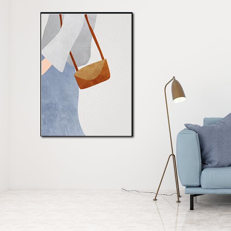 Brehn | Coole Mädchen Ausflug Wandkunst Deko Wohnzimmer Figurenzeichnung Leinwand in hellen Farben