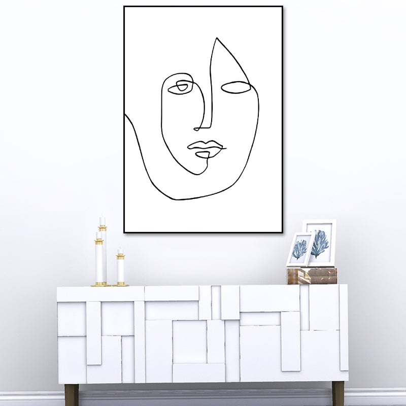 Brehn | Skandinavischer Stil Neuheiten Figuren Kunst in Weiß Texturiert Wanddekoration für das Wohnzimmer