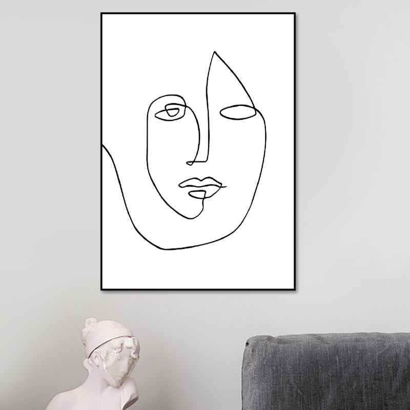 Brehn | Skandinavischer Stil Neuheiten Figuren Kunst in Weiß Texturiert Wanddekoration für das Wohnzimmer