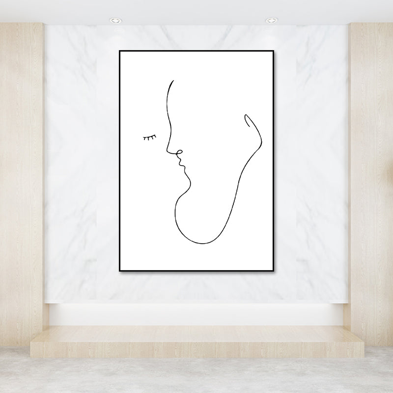 Brehn | Skandinavischer Stil Neuheiten Figuren Kunst in Weiß Texturiert Wanddekoration für das Wohnzimmer
