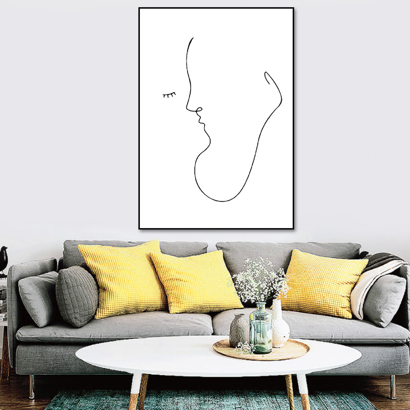 Brehn | Skandinavischer Stil Neuheiten Figuren Kunst in Weiß Texturiert Wanddekoration für das Wohnzimmer