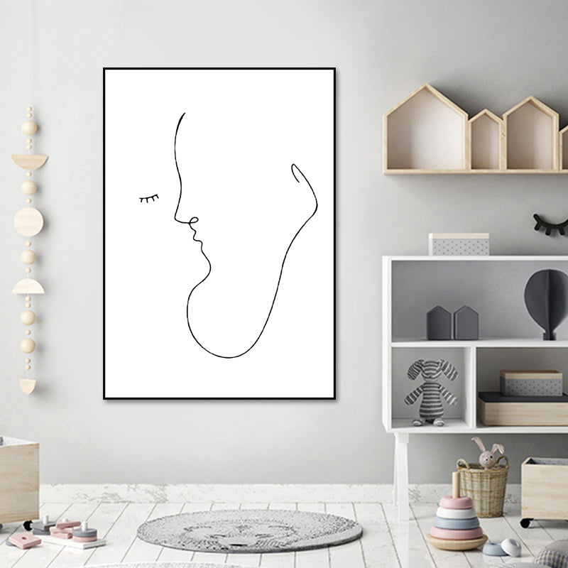 Brehn | Skandinavischer Stil Neuheiten Figuren Kunst in Weiß Texturiert Wanddekoration für das Wohnzimmer
