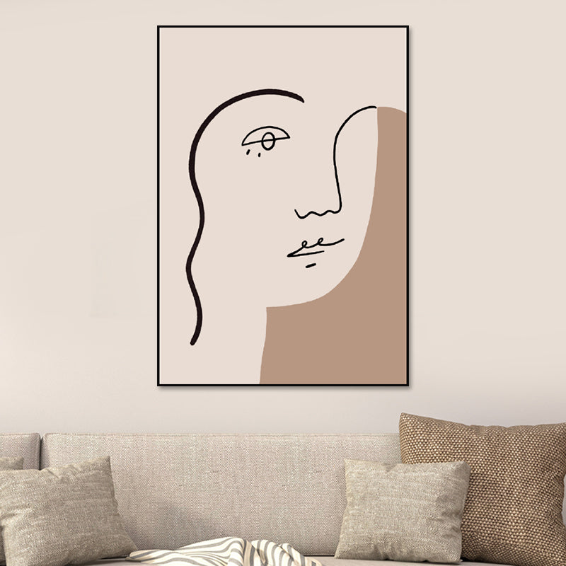 Brehn | Charakterporträt Wanddeko in hellem Farbton Nordic Style Gemälde für das Esszimmer