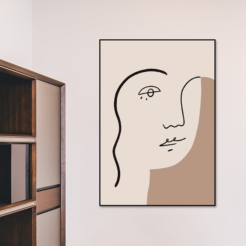 Brehn | Charakterporträt Wanddeko in hellem Farbton Nordic Style Gemälde für das Esszimmer