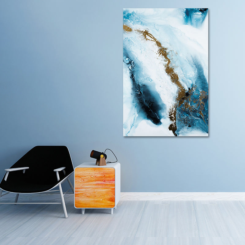 Brehn | Dunkle Farbe Abstraktes Druck Leinwand Wandkunst Texturierte Oberfläche Malerei für Wohnzimmer