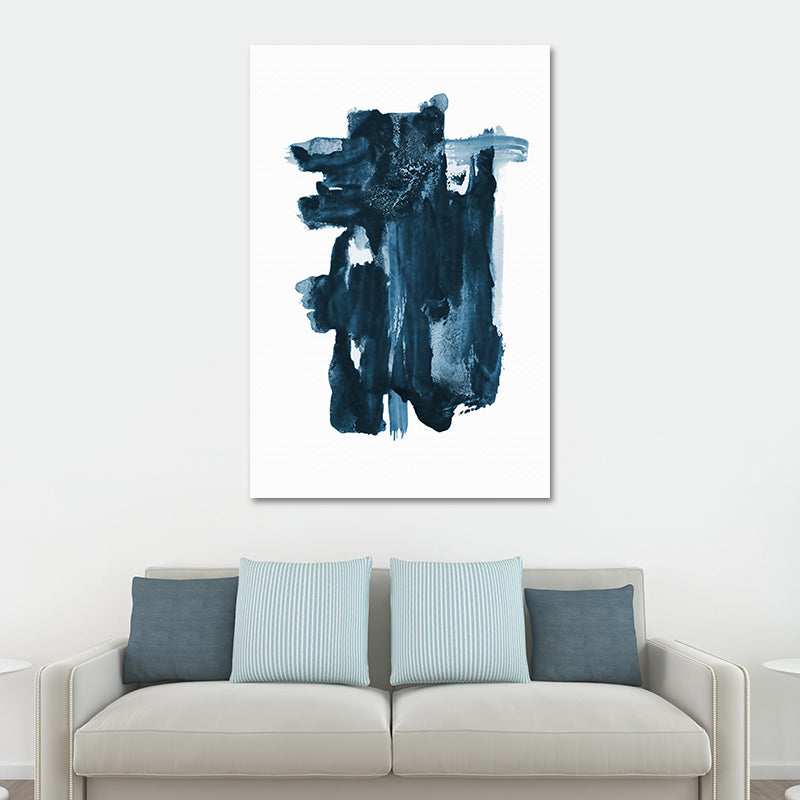 Brehn | Dunkle Farbe Abstraktes Druck Leinwand Wandkunst Texturierte Oberfläche Malerei für Wohnzimmer