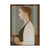 Brehn | Frauen-Profil-Porträtmalerei Vintage-Leinwand Wandkunst in Braun für Zuhause