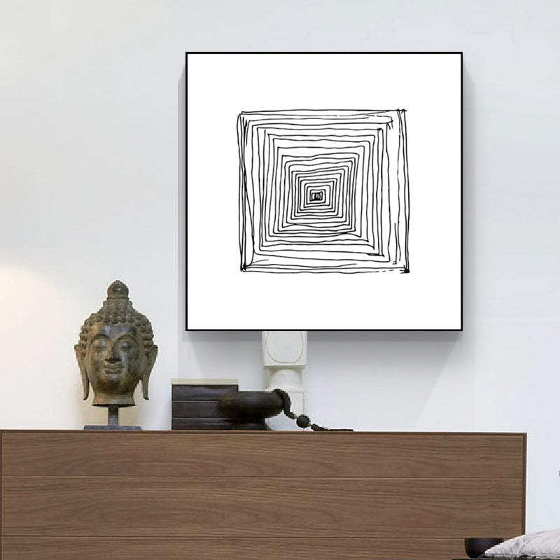 Brehn | Texturiertes geometrisches Muster Malerei Nordischer Stil Leinwand Wandkunst Dekor, verschiedene Größen