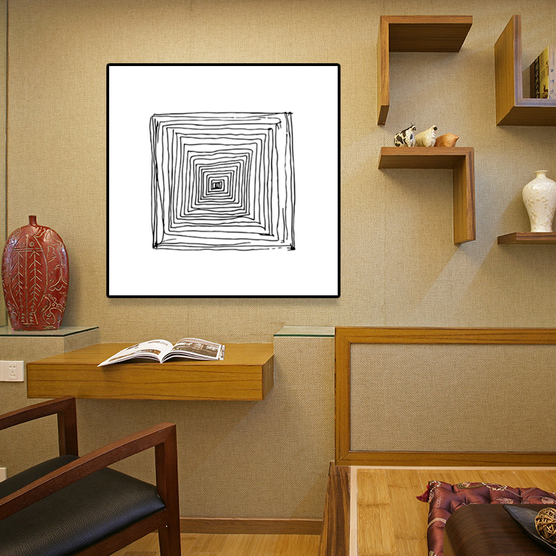 Brehn | Texturiertes geometrisches Muster Malerei Nordischer Stil Leinwand Wandkunst Dekor, verschiedene Größen
