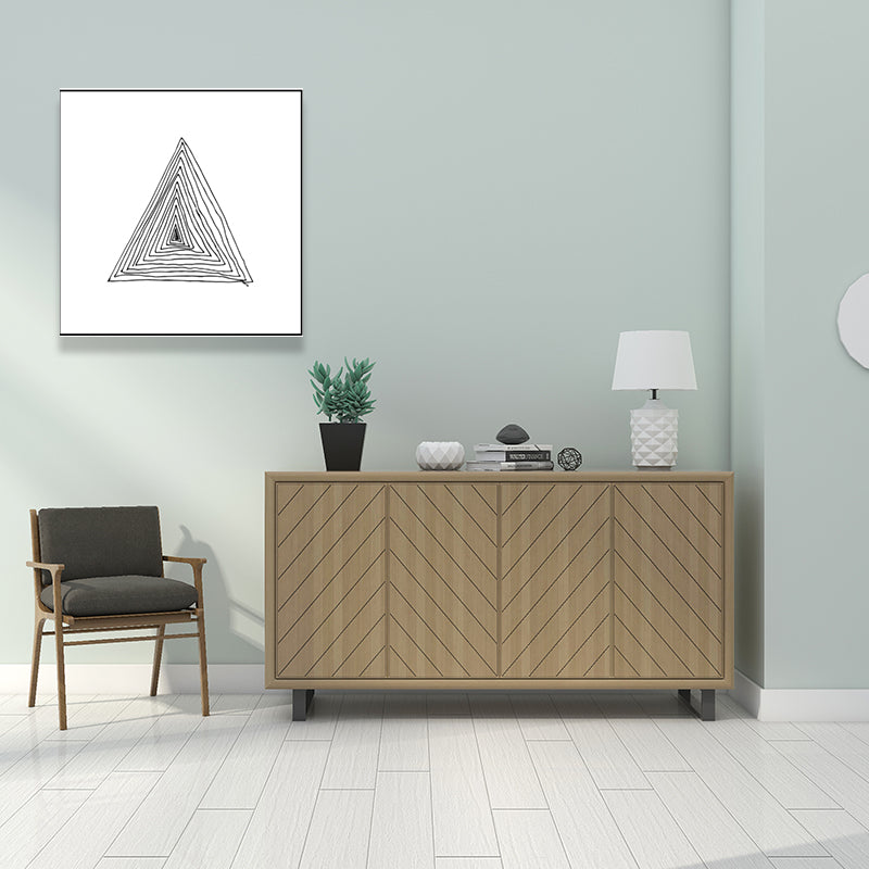 Brehn | Texturiertes geometrisches Muster Malerei Nordischer Stil Leinwand Wandkunst Dekor, verschiedene Größen