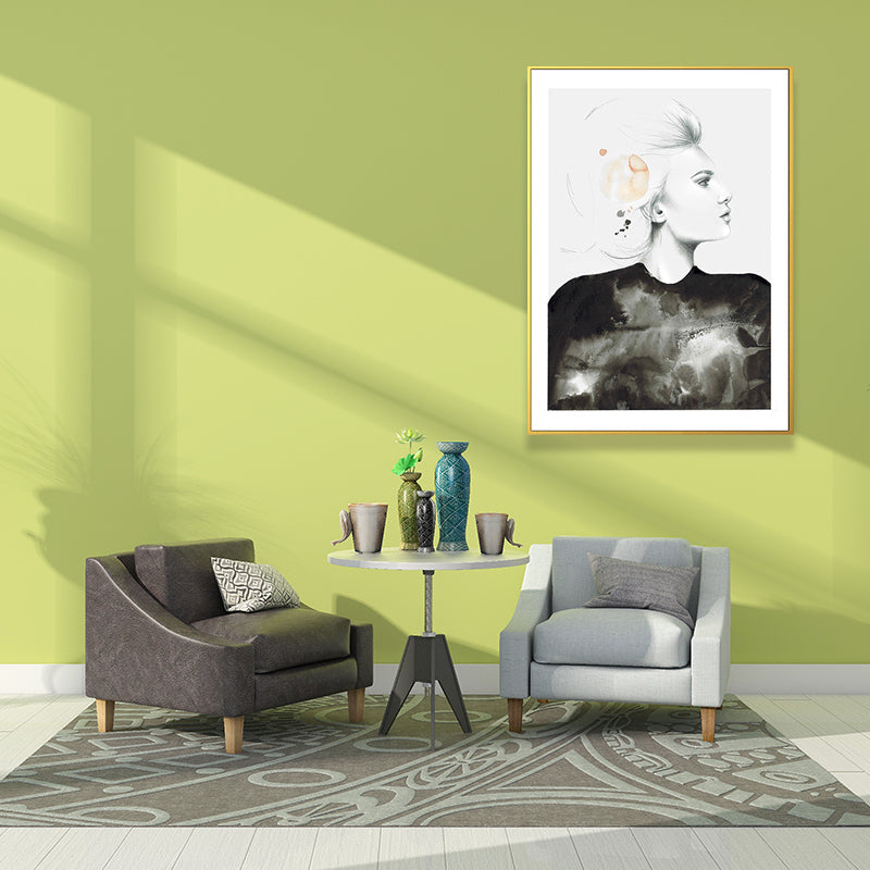 Brehn | Texturierte Figur und botanische Malerei Leinwand Glam Style Wandkunst Dekor für Badezimmer