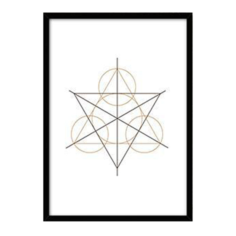 Brehn | Weiße nordische Malerei Geometrie Wandkunst Dekor für die Küche, verschiedene Größen verfügbar