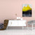 Brehn | Eenvoudige Abstracte Wandkunst Decor Geel en Zwart Eetkamer Canvas, Getextureerd