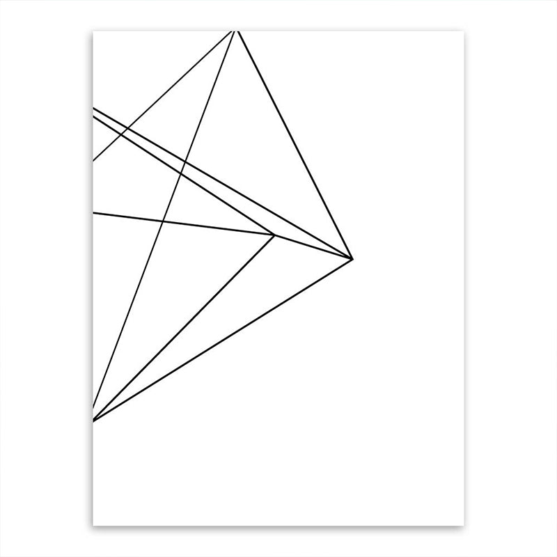 Brehn | Weiße verschiedene geometrische Muster Kunst Texturiertes Gemälde für Schlafzimmer, mehrere Größen verfügbar