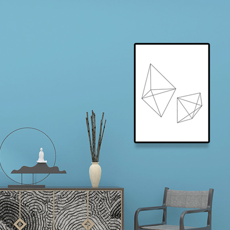 Brehn | Weiße verschiedene geometrische Muster Kunst Texturiertes Gemälde für Schlafzimmer, mehrere Größen verfügbar