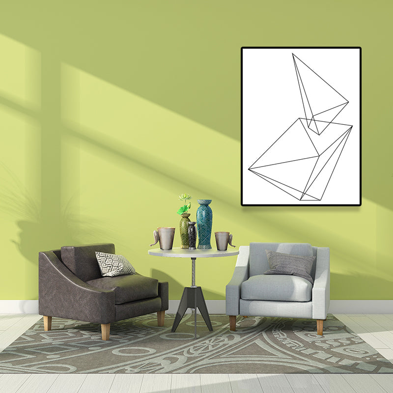 Brehn | Weiße verschiedene geometrische Muster Kunst Texturiertes Gemälde für Schlafzimmer, mehrere Größen verfügbar
