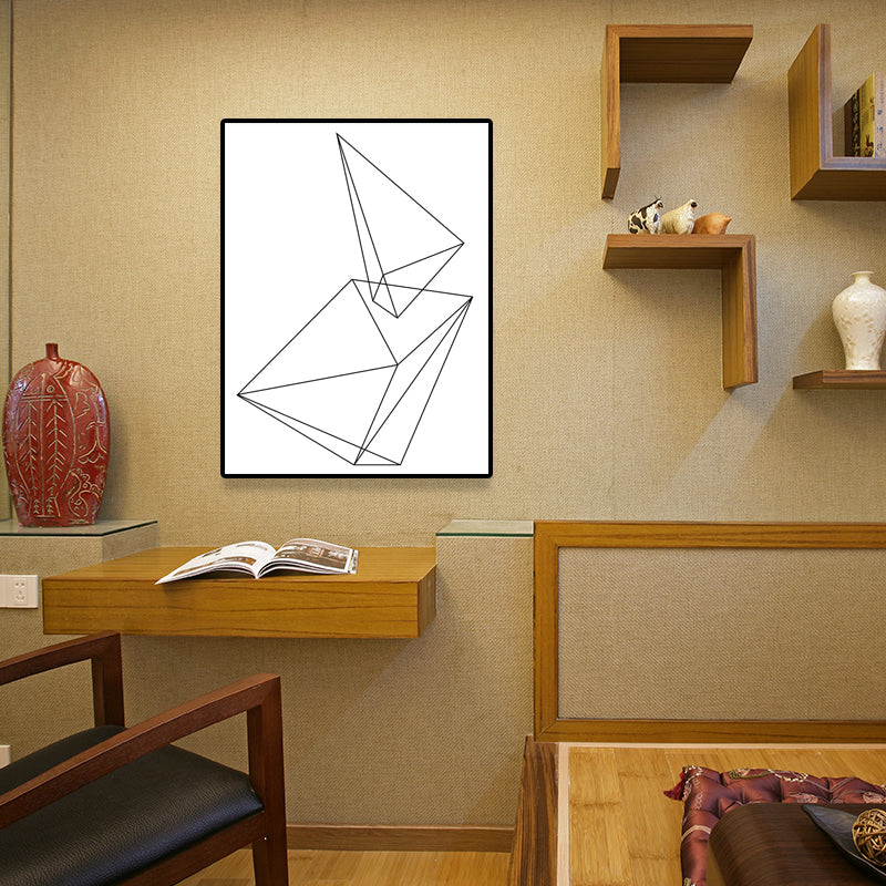 Brehn | Weiße verschiedene geometrische Muster Kunst Texturiertes Gemälde für Schlafzimmer, mehrere Größen verfügbar