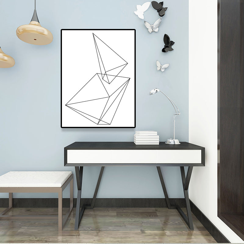 Brehn | Weiße verschiedene geometrische Muster Kunst Texturiertes Gemälde für Schlafzimmer, mehrere Größen verfügbar