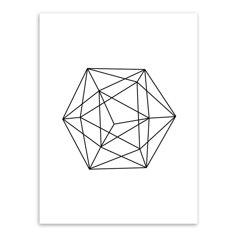 Brehn | Weiße verschiedene geometrische Muster Kunst Texturiertes Gemälde für Schlafzimmer, mehrere Größen verfügbar