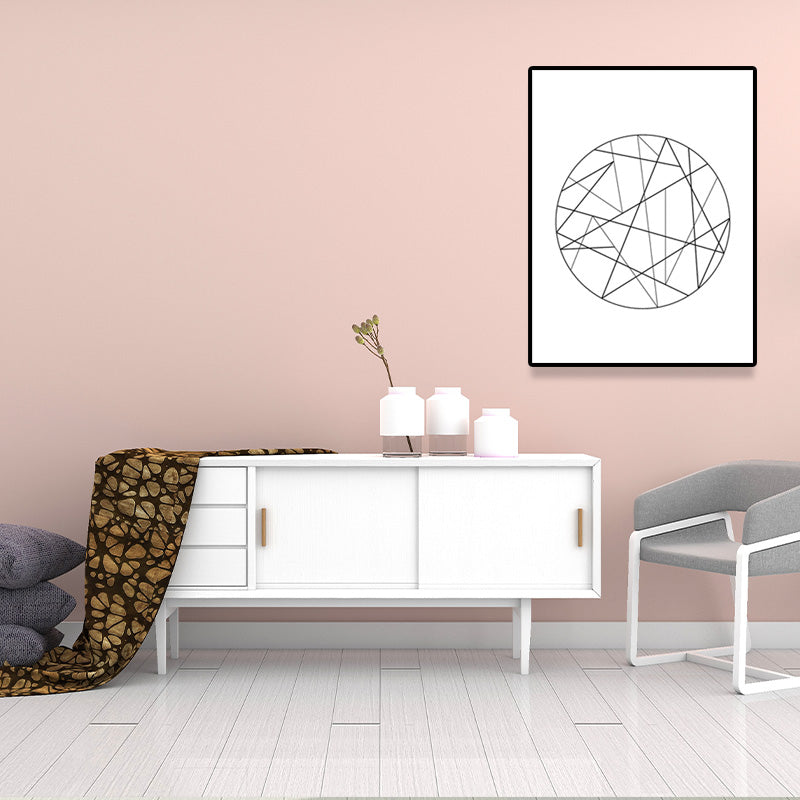 Brehn | Weiße verschiedene geometrische Muster Kunst Texturiertes Gemälde für Schlafzimmer, mehrere Größen verfügbar