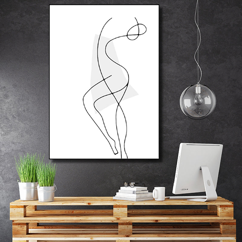 Brehn | Tanzende Figur Bild Wanddeko Nordisch Texturiert Schlafzimmer Leinwand, Mehrere Größenoptionen