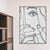 Brehn | Skandinavische Gesichts- und Handmalerei Leinwand Texturiertes Graues Wandkunstdecor für das Badezimmer