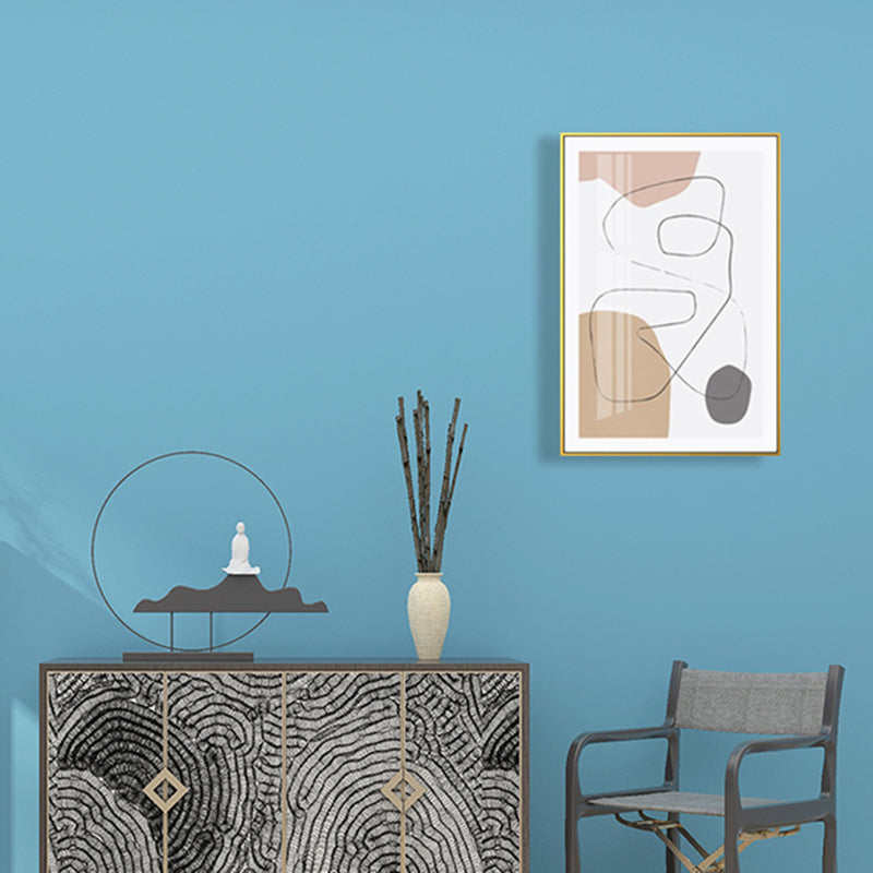 Brehn | Braun abstraktes Muster Leinwand Bleistift Skandinavische Textur Wandkunst für das Gästezimmer