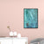 Brehn | Blaue Pfauenfedern Leinwand Kunst Texturierte Oberfläche Glam Wohnzimmer Wanddekoration
