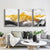 Brehn | Gold Mountain Landschaft Leinwanddruck Mehrteilig Glam Wohnzimmer Wandkunst