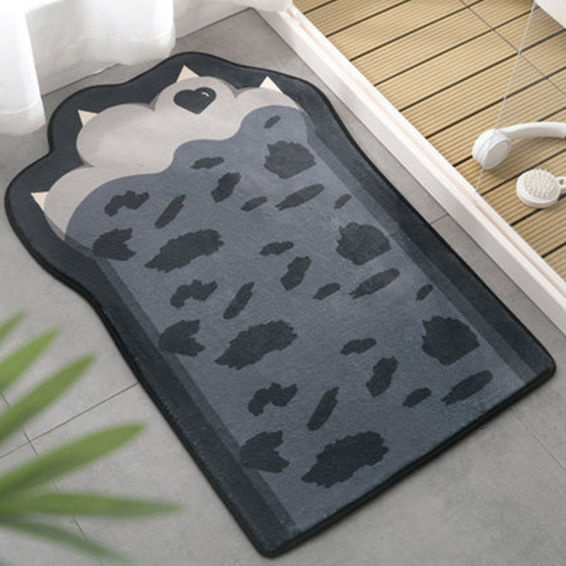 Brehn | Kinderen Kinderkamer Onregelmatige Vloerkleed in Roze en Paars Dierpoot Strikprint Vloerkleed Polyester Antislip Onderkant Gebied Vloerkleed