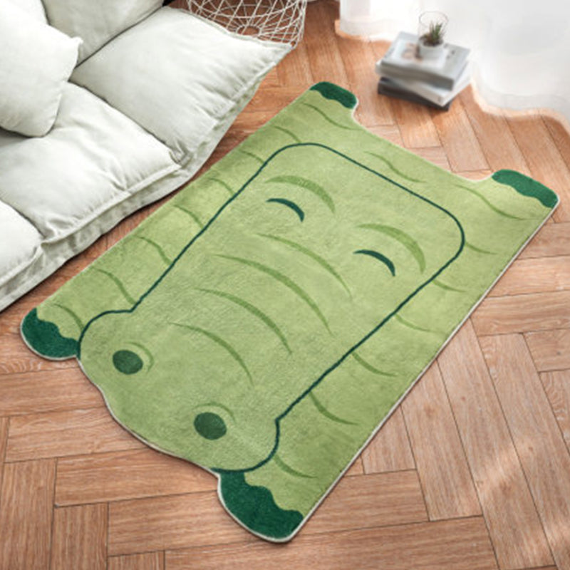 Brehn | Uniek Kinderen Onregelmatig Tapijt in Wit en Roze Dieren Leeuw Panda Patroon Tapijt Polyester Antislip Vloerkleed voor Kinderen Kamer