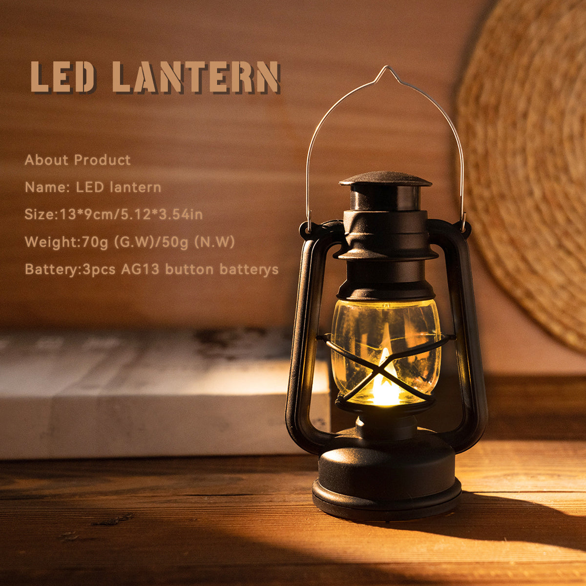 LED-Laterne im Retro-Stil
