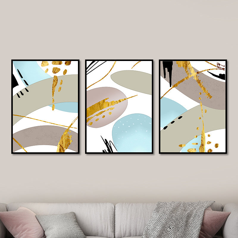 Brehn | Abstract Print Wandkunst Set Pastellfarben Leinwand Wanddekor für Wohnzimmer, Texturiert