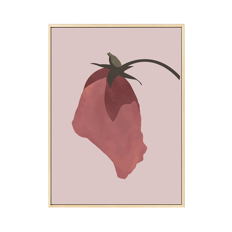 Brehn | Nordic Blossom Wandkunst Leinwand Texturiertes rotes Gemälde für das Wohnzimmer (Mehrere Größenoptionen)