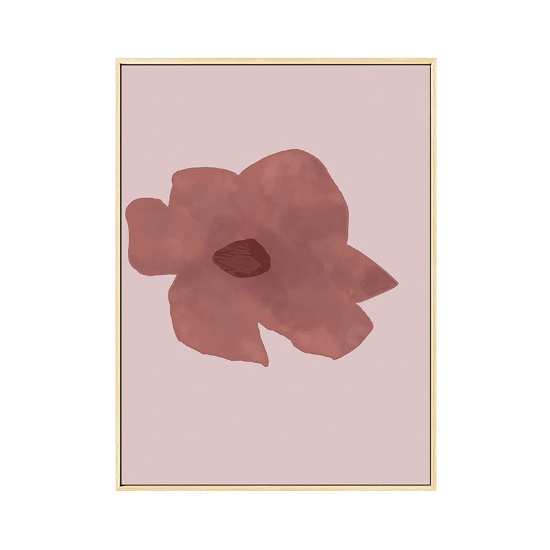 Brehn | Nordic Blossom Wandkunst Leinwand Texturiertes rotes Gemälde für das Wohnzimmer (Mehrere Größenoptionen)